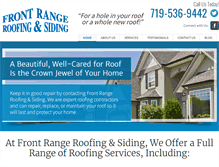 Tablet Screenshot of frontrangeroofingandsiding.com
